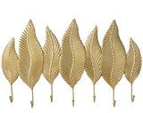 Porte Manteau Mural Feuille dorée