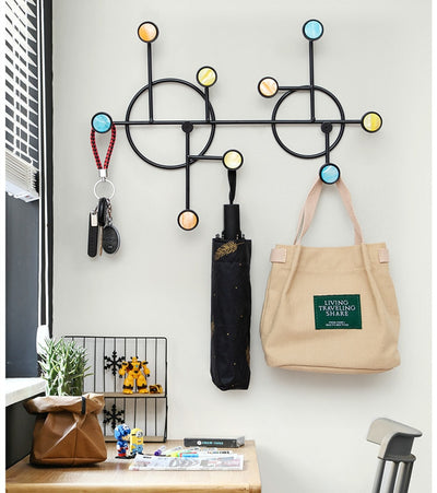 Porte Manteau Mural Asymétrique Coloré