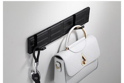 Porte Manteau Mural Rétractable Noir