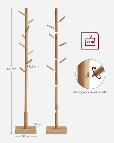 Porte Manteau sur Pied - Bois Massif