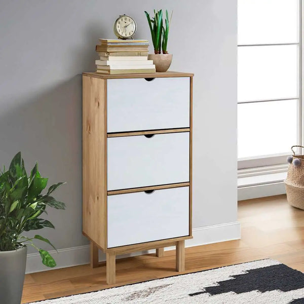 Armoire Meuble Blanc à Chaussures avec Portes et Tiroir