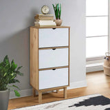 Armoire Meuble Blanc à Chaussures avec Portes et Tiroir