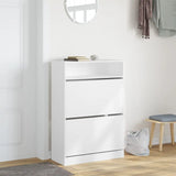 Armoire Meuble Blanc a Chaussures avec Tiroir