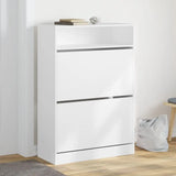 Armoire Meuble Blanc a Chaussures avec Tiroir