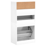 Armoire Meuble Blanc a Chaussures avec Tiroir