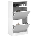 Armoire Meuble Blanc a Chaussures avec Tiroir