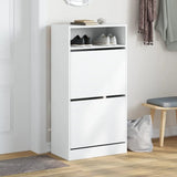 Armoire Meuble Blanc a Chaussures avec Tiroir