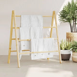 Echelle Porte Serviette Bambou Salle de Bain