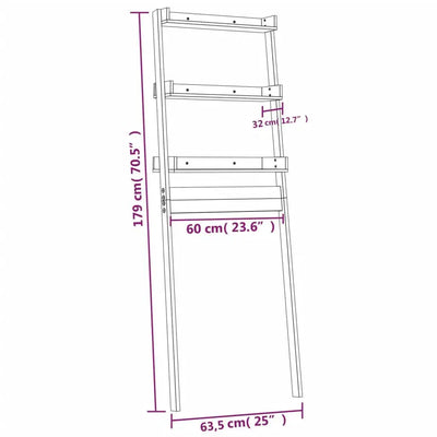 Echelle Porte Serviette Bois Blanc