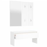 Ensemble Meuble D’entrée Blanc Bois