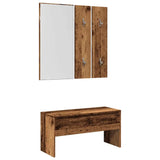 Ensemble Meuble D’entrée Blanc Rustique