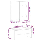 Ensemble Meuble D’entrée Blanc Rustique