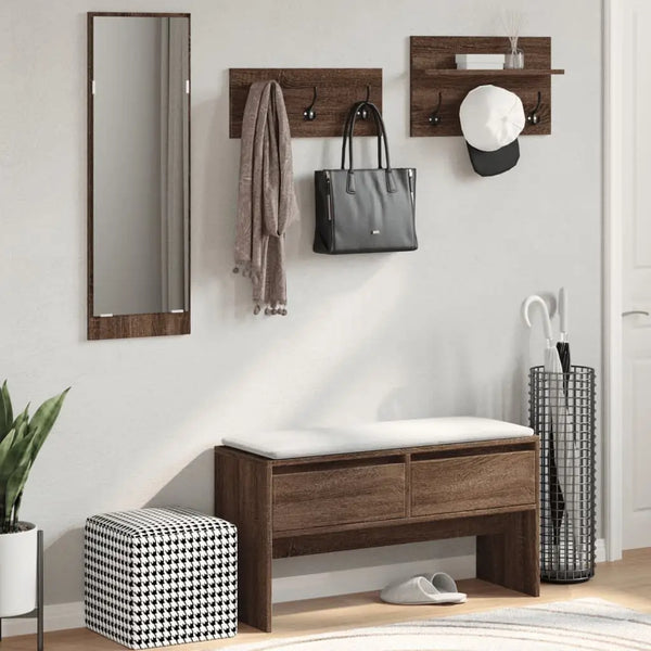 Ensemble Miroir Meuble D’entrée Chaussure Banc