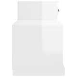 Meuble a Chaussure 2 Abattants Blanc Brillant