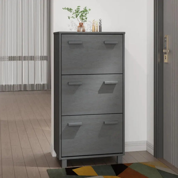 Meuble a Chaussure Blanc et Gris