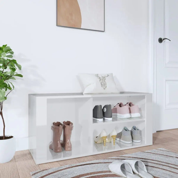 Meuble a Chaussure Blanc Laque pas Cher