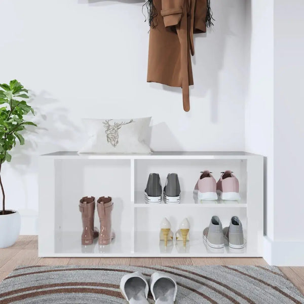 Meuble a Chaussure Blanc Laque pas Cher