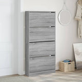 Meuble a Chaussure Gris Laque