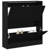 Meuble à Chaussure Noir et Bois