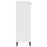 Meuble à Chaussures 2 Portes avec étagère Blanc