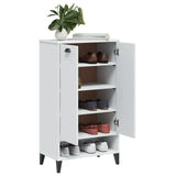 Meuble à Chaussures 2 Portes avec étagère Blanc