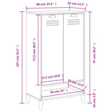 Meuble à Chaussures 2 Portes avec étagère Blanc
