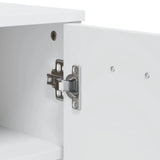 Meuble à Chaussures 2 Portes avec étagère Blanc