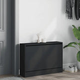 Meuble a Chaussures 3 Portes Noir avec étagère