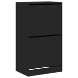 Meuble a Chaussures 3 Portes Noir avec étagère
