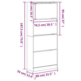 Meuble a Chaussures 3 Portes Noir avec étagère
