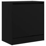 Meuble a Chaussures 3 Portes Noir avec étagère