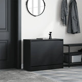 Meuble a Chaussures 3 Portes Noir avec étagère