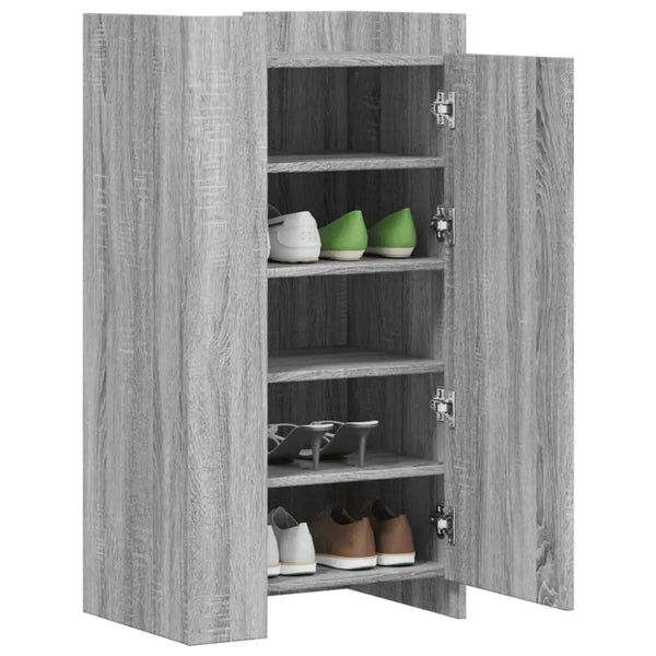 Meuble Chaussure Gris et Blanc