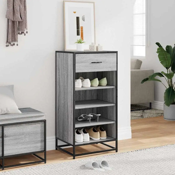 Meuble Chaussure Gris Laque