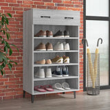 Meuble Chaussure Laque Gris