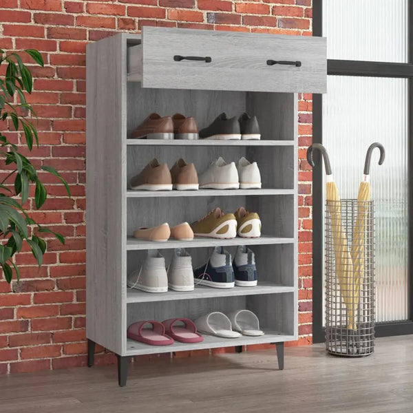 Meuble Chaussure Laque Gris