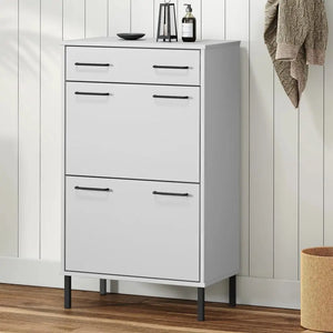 Meuble Chaussure Metal Blanc