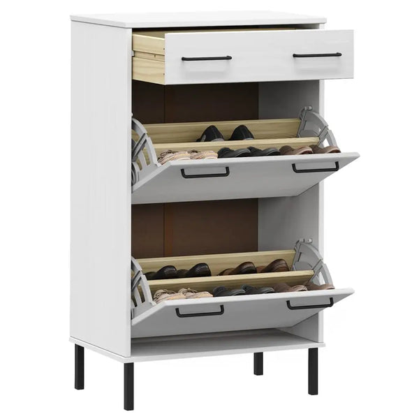 Meuble Chaussure Metal Blanc