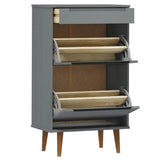 Meuble Chaussure Metal Gris