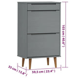 Meuble Chaussure Metal Gris