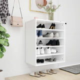 Meuble Chaussures Blanc Brillant
