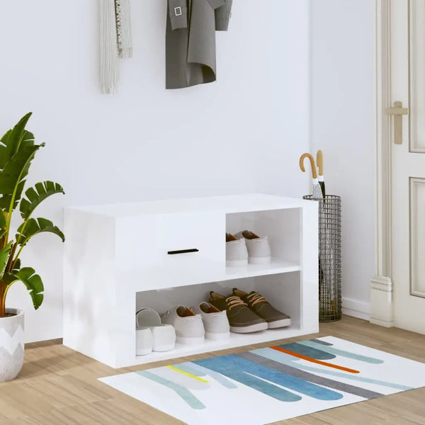Meuble de Chaussure Blanc Laqué