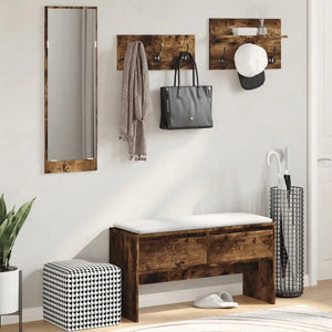 Meuble D’entrée avec Rangements et Miroir