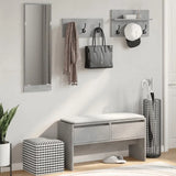 Meuble D’entrée Porte Manteau Miroir et Range Chaussures Intégré
