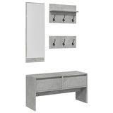 Meuble D’entrée Porte Manteau Miroir et Range Chaussures Intégré