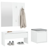 Petit Meuble D’entrée Blanc Laqué