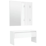 Petit Meuble D’entrée Blanc Laqué