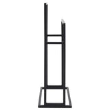 Porte Serviette Salle de Bain Noir sur Pied