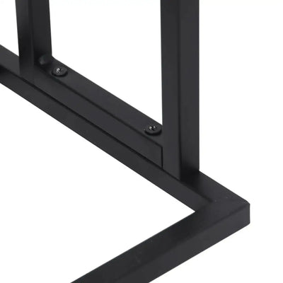 Porte Serviette Salle de Bain Noir sur Pied