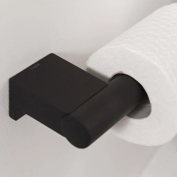 Support Papier Toilette Noir Mat